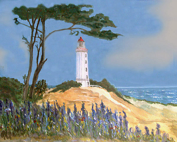 Leuchtturm auf Hiddensee, gemalt