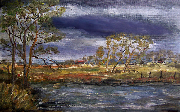 Sumpflandschaft, gemalt